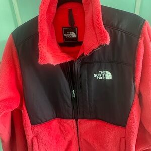 The North Face Pink and Black Teddy Jacket